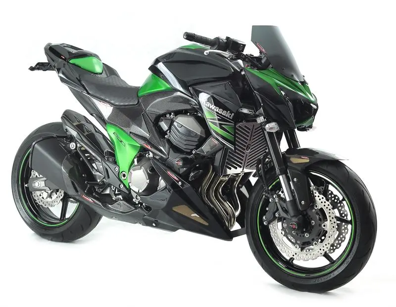 Kawasaki Z800 2013-2016 Matt Black & Silver Mesh Rear Hugger By Powerbronze 1