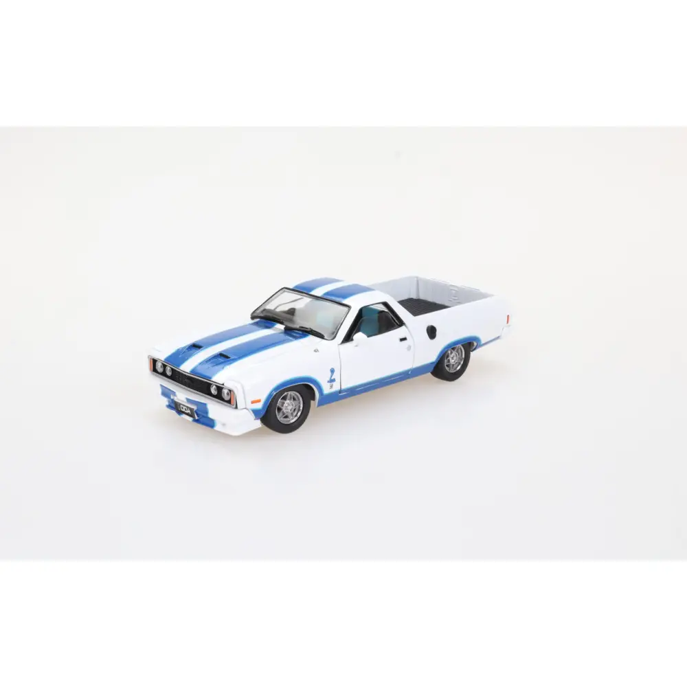 Ford Falcon Xc Cobra Ute White With Blue Stripes Diecast Model Car 1:32 Scale (Approx. 14–15Cm) Collectible 1